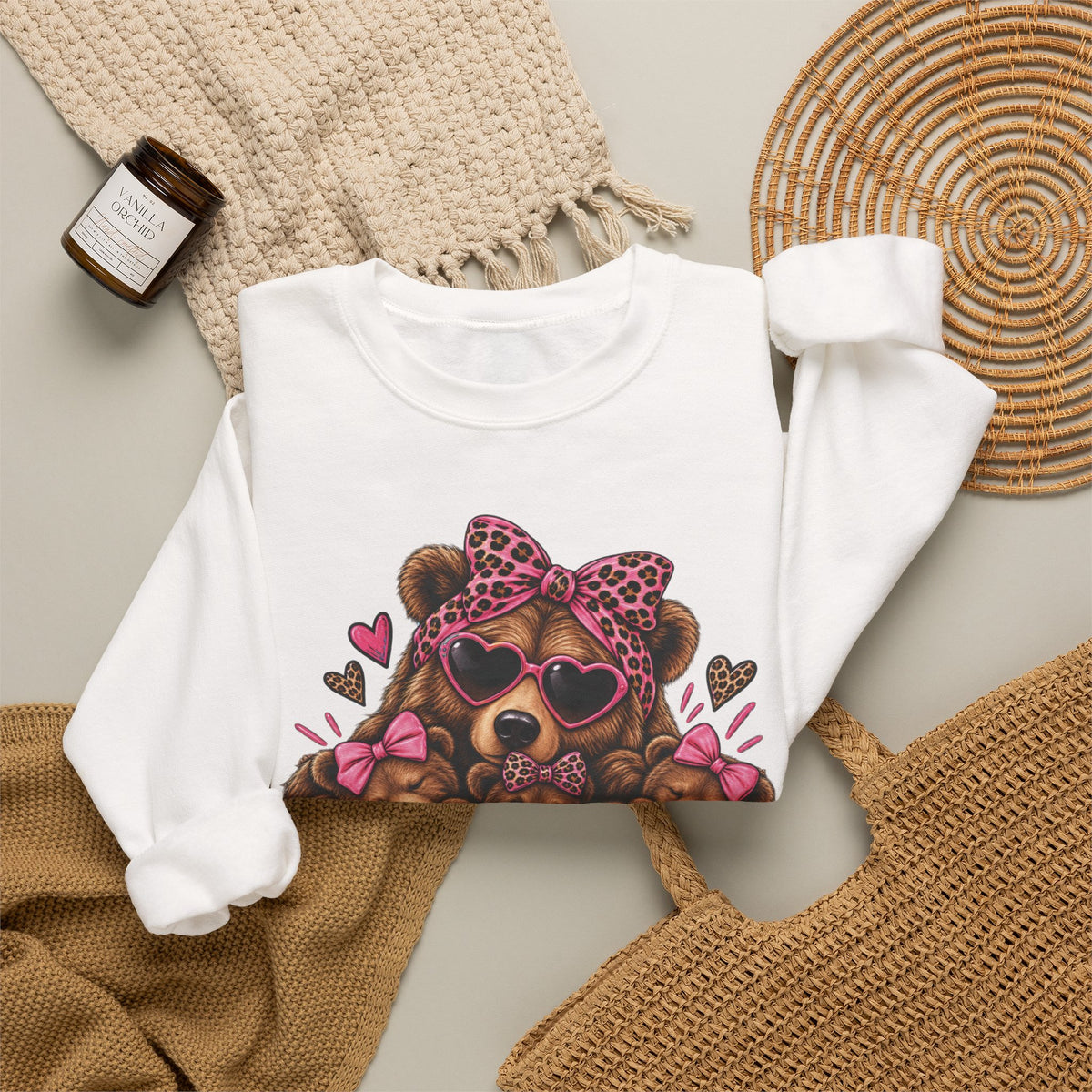 Mama Bear Floral Crewneck Sweatshirt