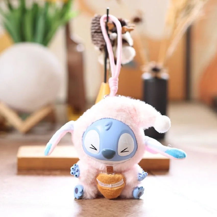 Stitch Eat Before Sleep Blind Box Random Style Vinyl Plush Pendant Keychain Cute Cartoon Doll Kawaii Surprise Collectible Gift