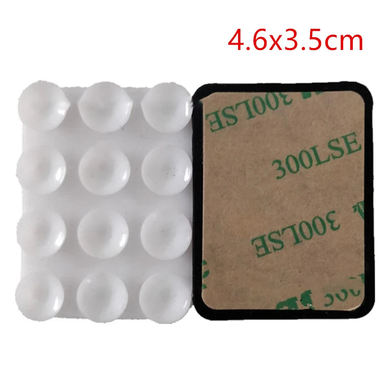 Double Side Silicone Suction Pad For Mobile Phone Fixture Suction Cup Backed Adhesive Silicone Rubber Sucker Pad For Fixed Pad