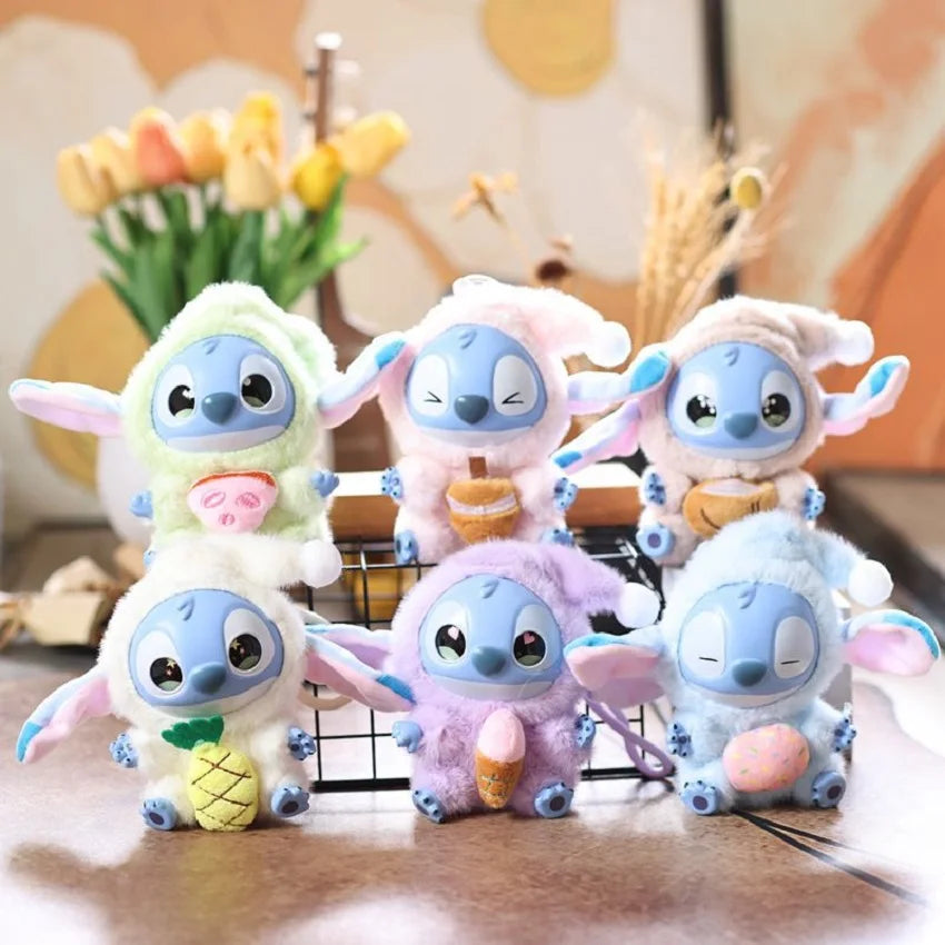 Stitch Eat Before Sleep Blind Box Random Style Vinyl Plush Pendant Keychain Cute Cartoon Doll Kawaii Surprise Collectible Gift