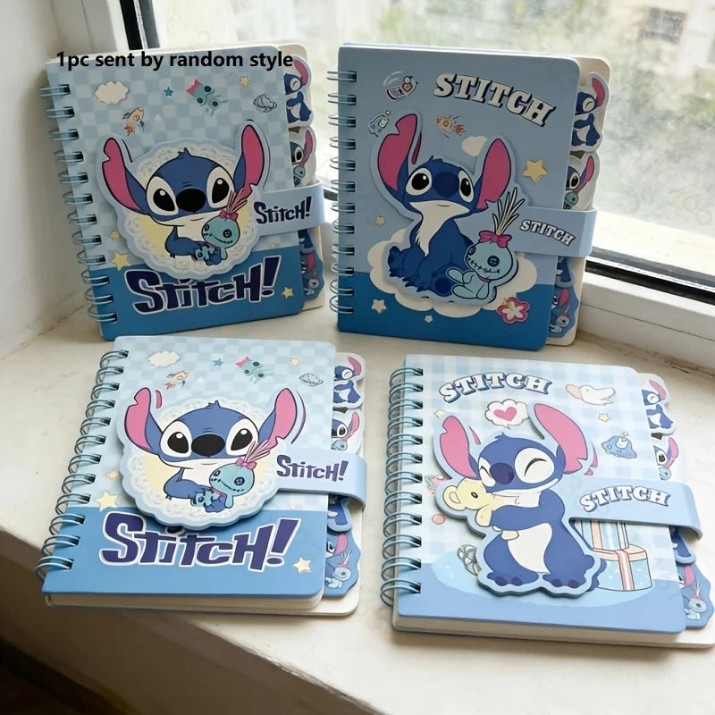 1pc Lilo & Stitch Notebook Anime Cartoon School Supplies Portable Diary Fashion Office Supplies Coil Book Cute Gift In Stock