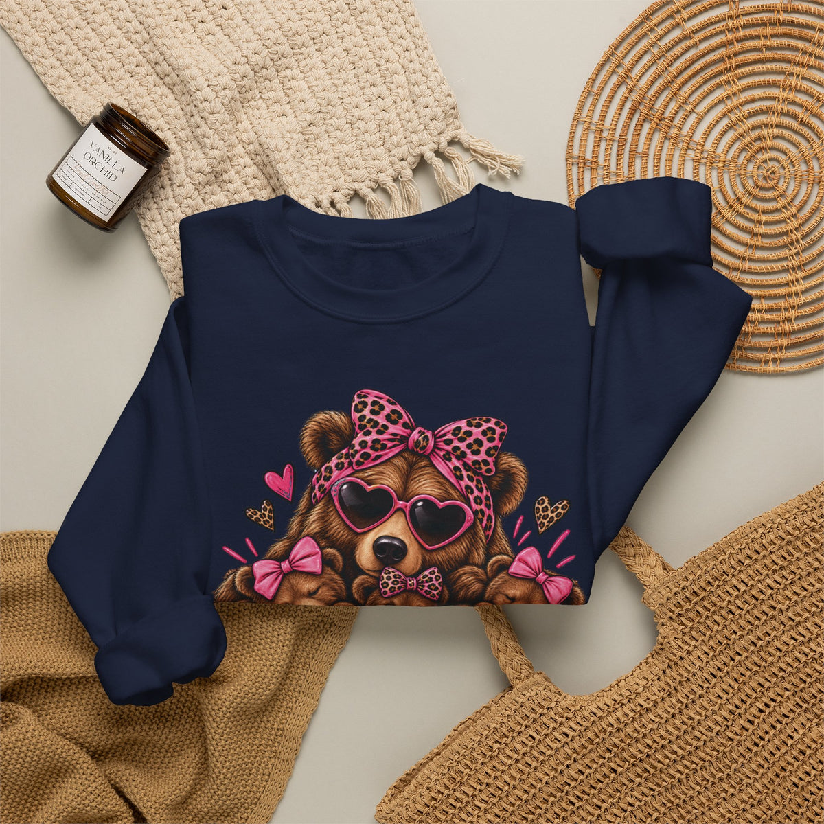 Mama Bear Floral Crewneck Sweatshirt