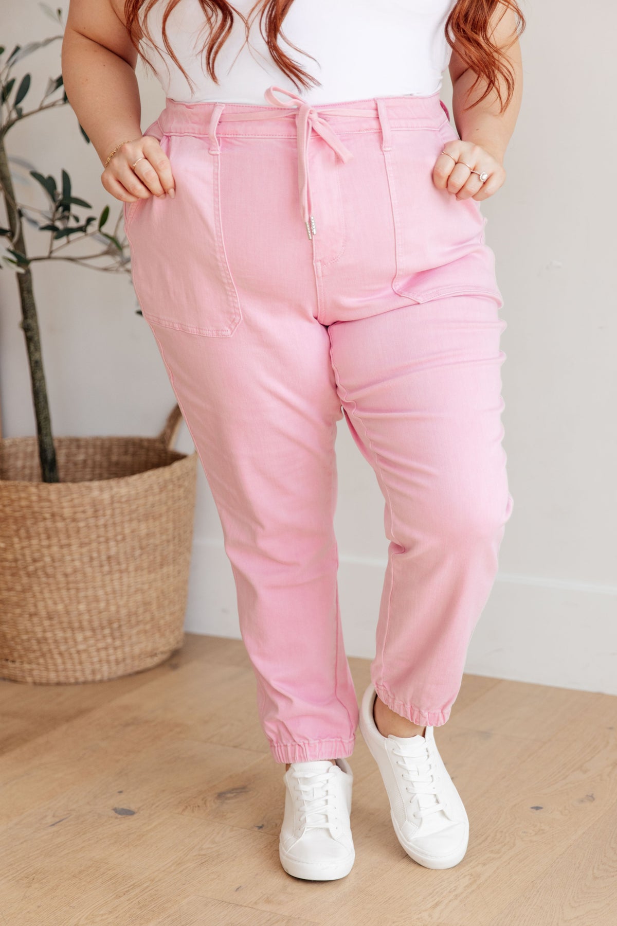 Regina High Rise Garment Dyed Denim Judy Blue Jogger