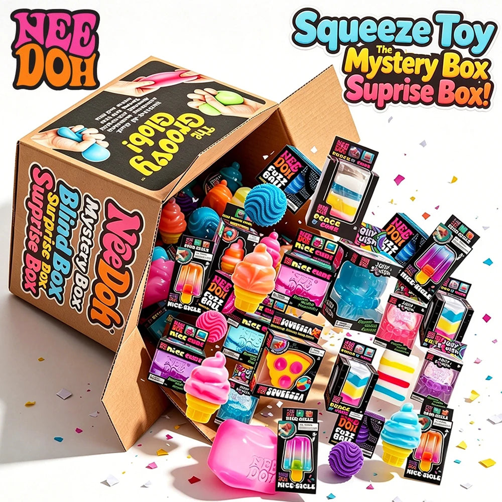 100+ Pieces NEEDOH Squishy Toy Figures Blind Box Surprise Toys Slow Rising Soft Fidget Toys Featuring Giant Gorilla Random 1pcs