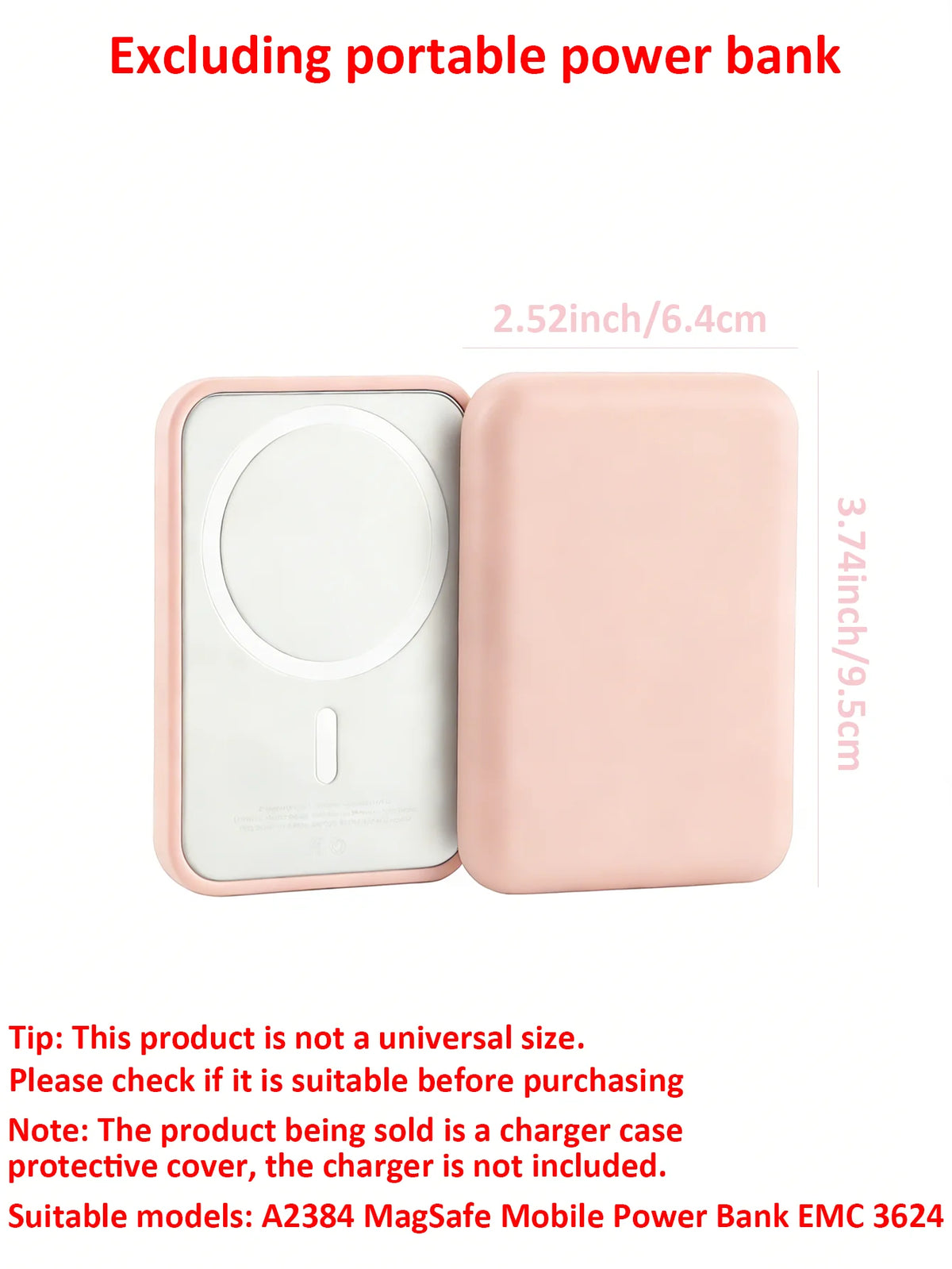 3Pcs Protective Cases Compatible with Magsafe Battery Pack Covers, Ultra-Thin Tpu Shockproof Protective Cases, Suitable for Magsafe Battery Packs, Ultra-Thin Scratch-Resistant Protective Cases