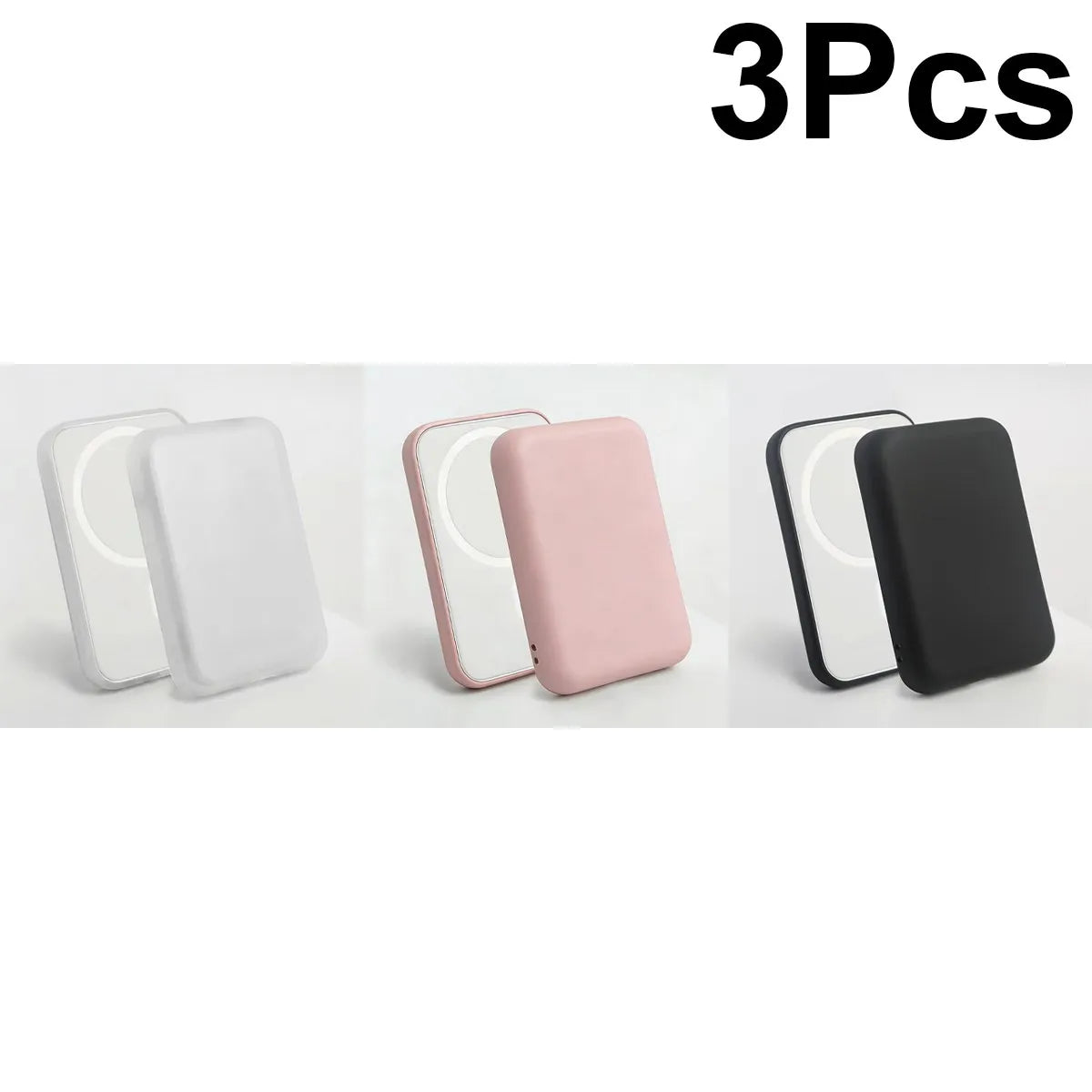 3Pcs Protective Cases Compatible with Magsafe Battery Pack Covers, Ultra-Thin Tpu Shockproof Protective Cases, Suitable for Magsafe Battery Packs, Ultra-Thin Scratch-Resistant Protective Cases