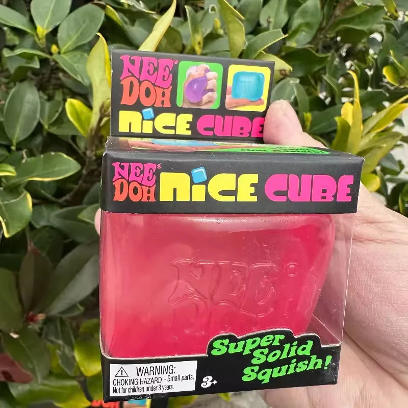 Needoh Nice Cube Sensory Stress Reliever Fidget Tool for Anxiety & Focus Desk Sensory Cube for Adults & Kids