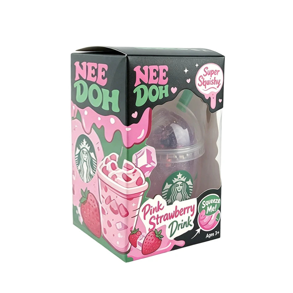 Cute Iced Coffee Cup Squishy Fidget Toy Colorful Squeeze Need Doh Stress Relief Toys Portable Mini Drink Cup Decompression Toy