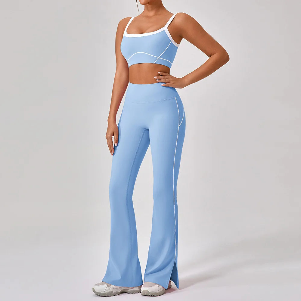 Womens 2 Piece Workout Running Sets,Hot Shot Skort Set Y2K Cropped Tank Top and Pants Outfits Sweatsuits